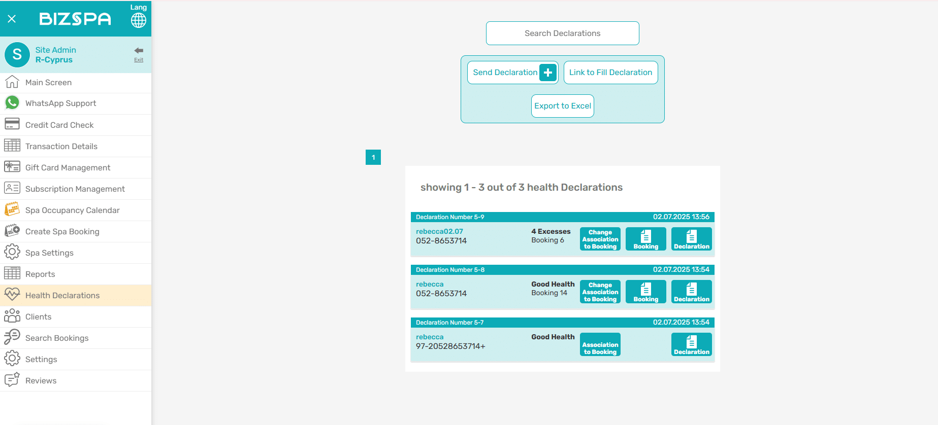 Digital Health Declarations